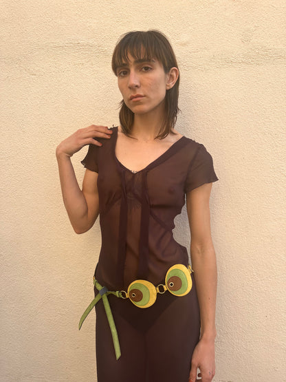 Eggplant Sheer Dress