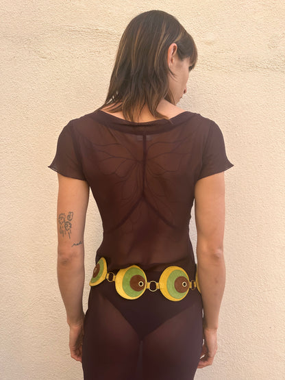 Eggplant Sheer Dress