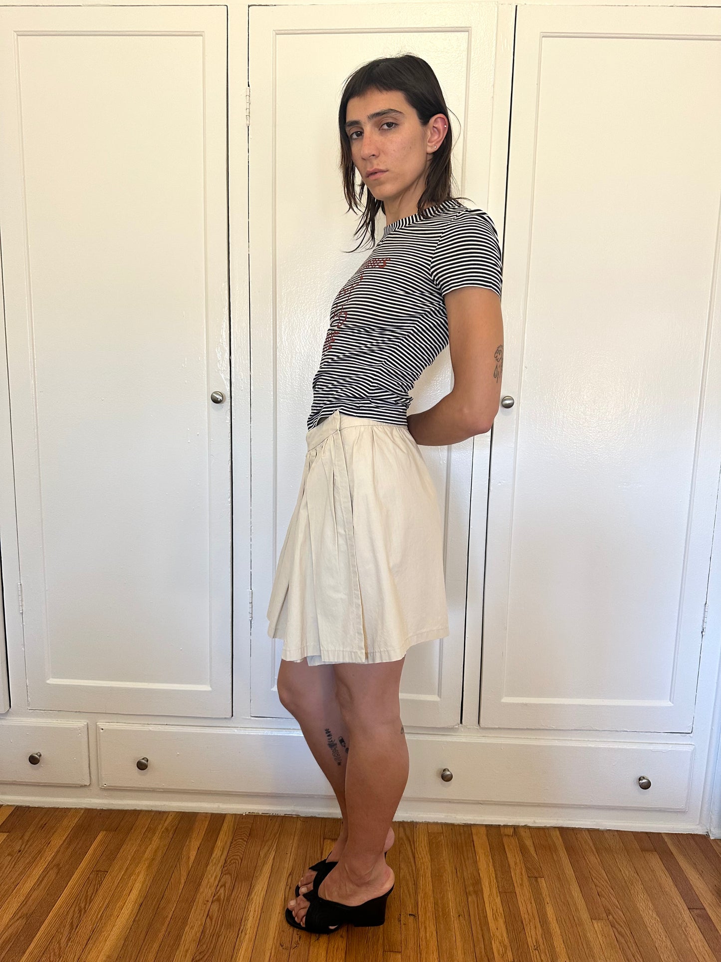 Gathered Mini Skirt