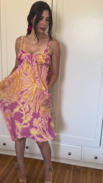 Sunrise Silk Babydoll Dress