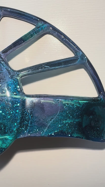 Blue Island Sparkle Shell Barrette