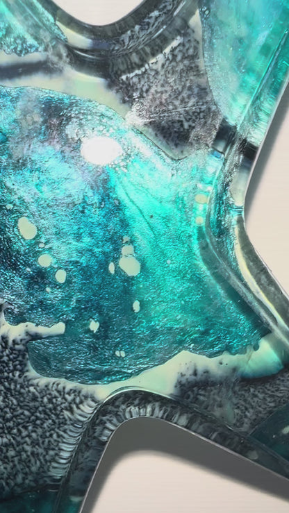 Sea Blue Starfish Large Barrette